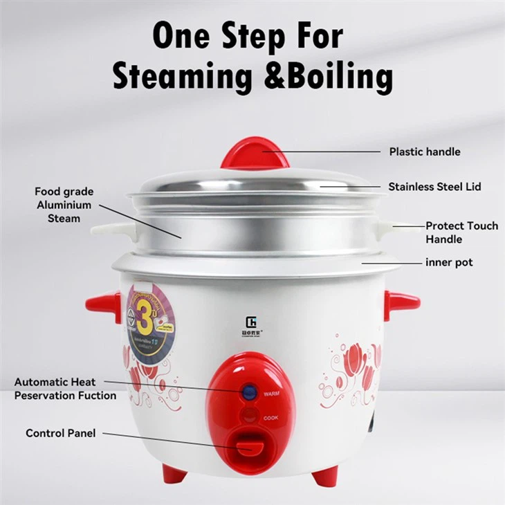 Red PP Color Drum Rice Cooker